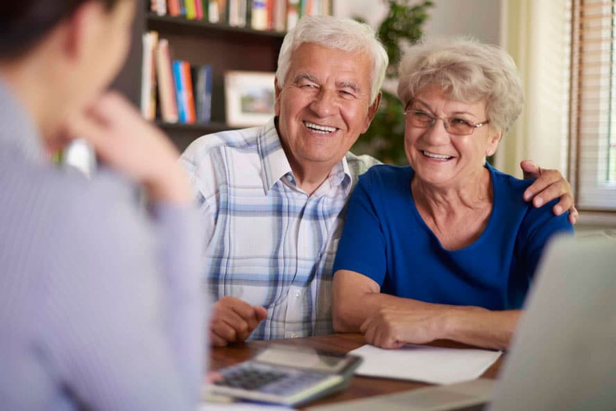happy people seeking for advice